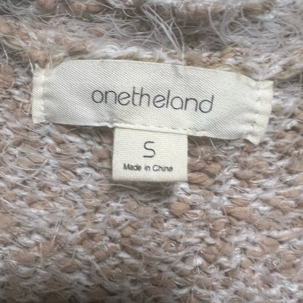 Onetheland Stripe Furry Fuzzy Open Front Cardigan… - image 4